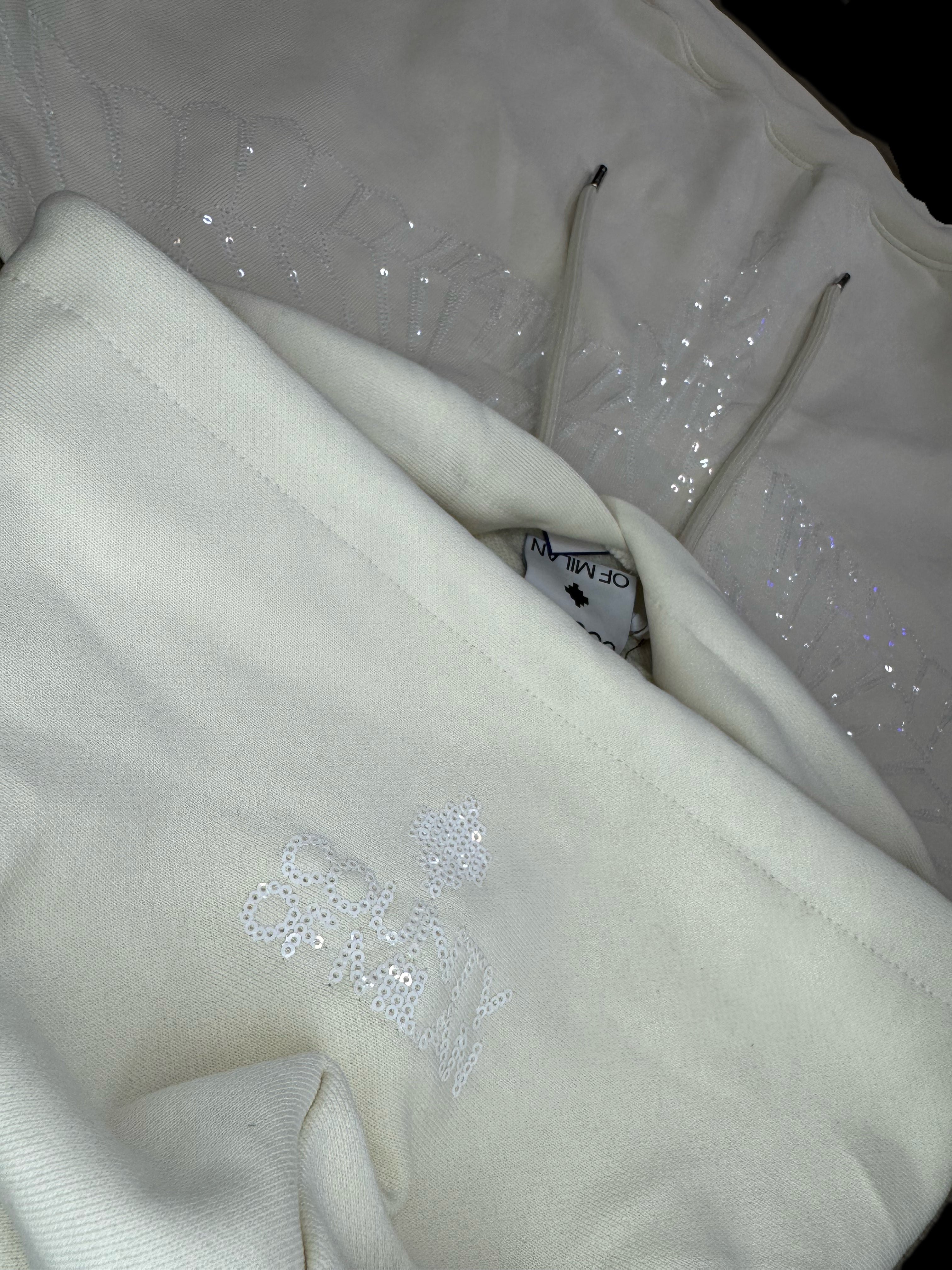 Felpa MARCELO BURLON fenice brillantini con cappuccio