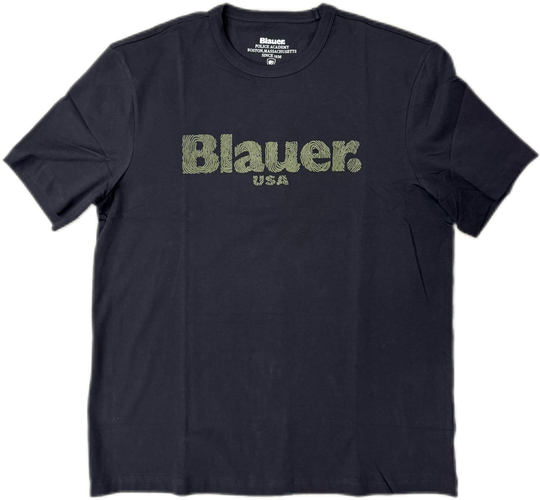 T-shirt BLAUER USA stampa logo in ciniglia