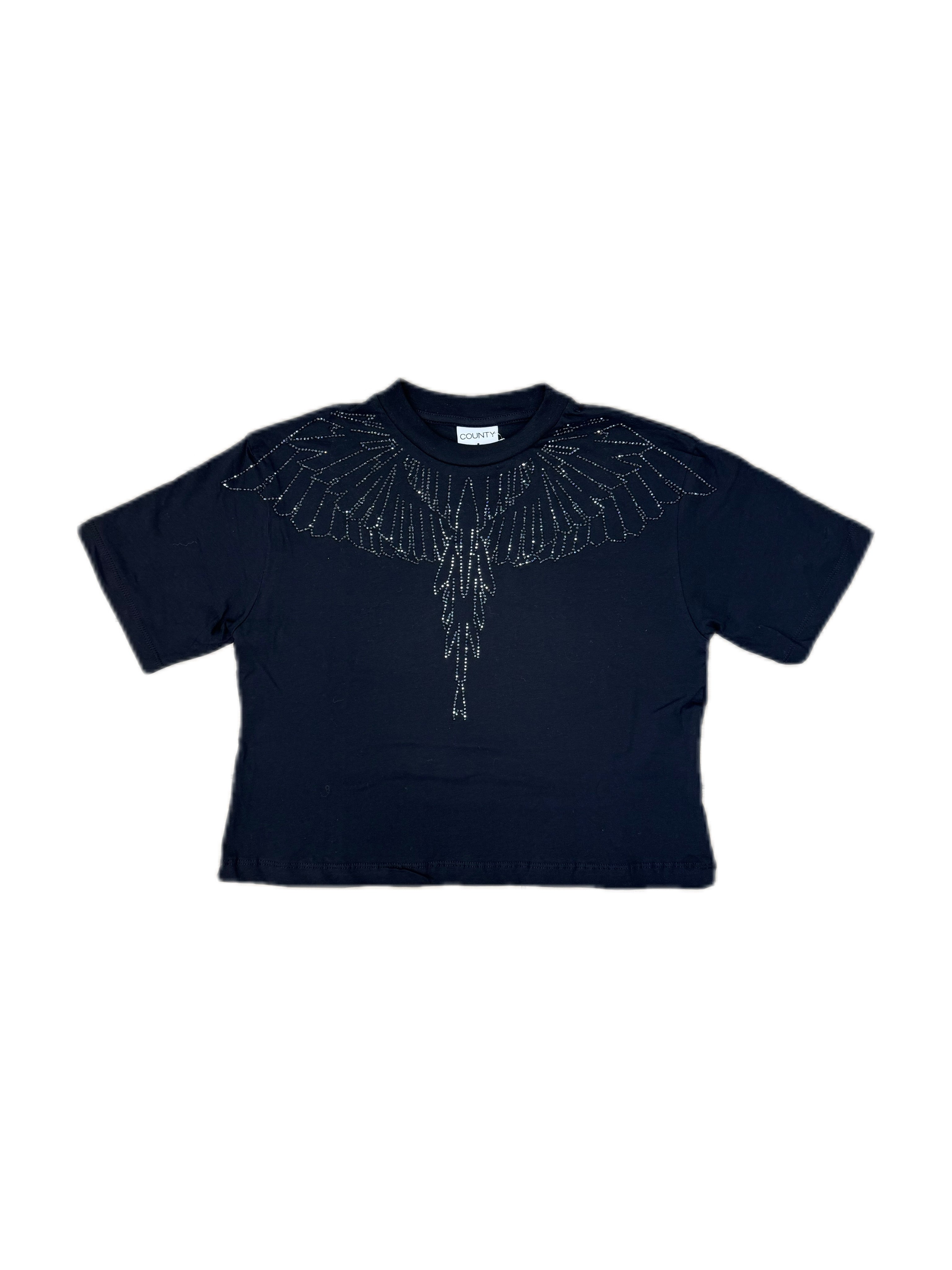 T-shirt MARCELO BURLON girocollo con fenice brillantini