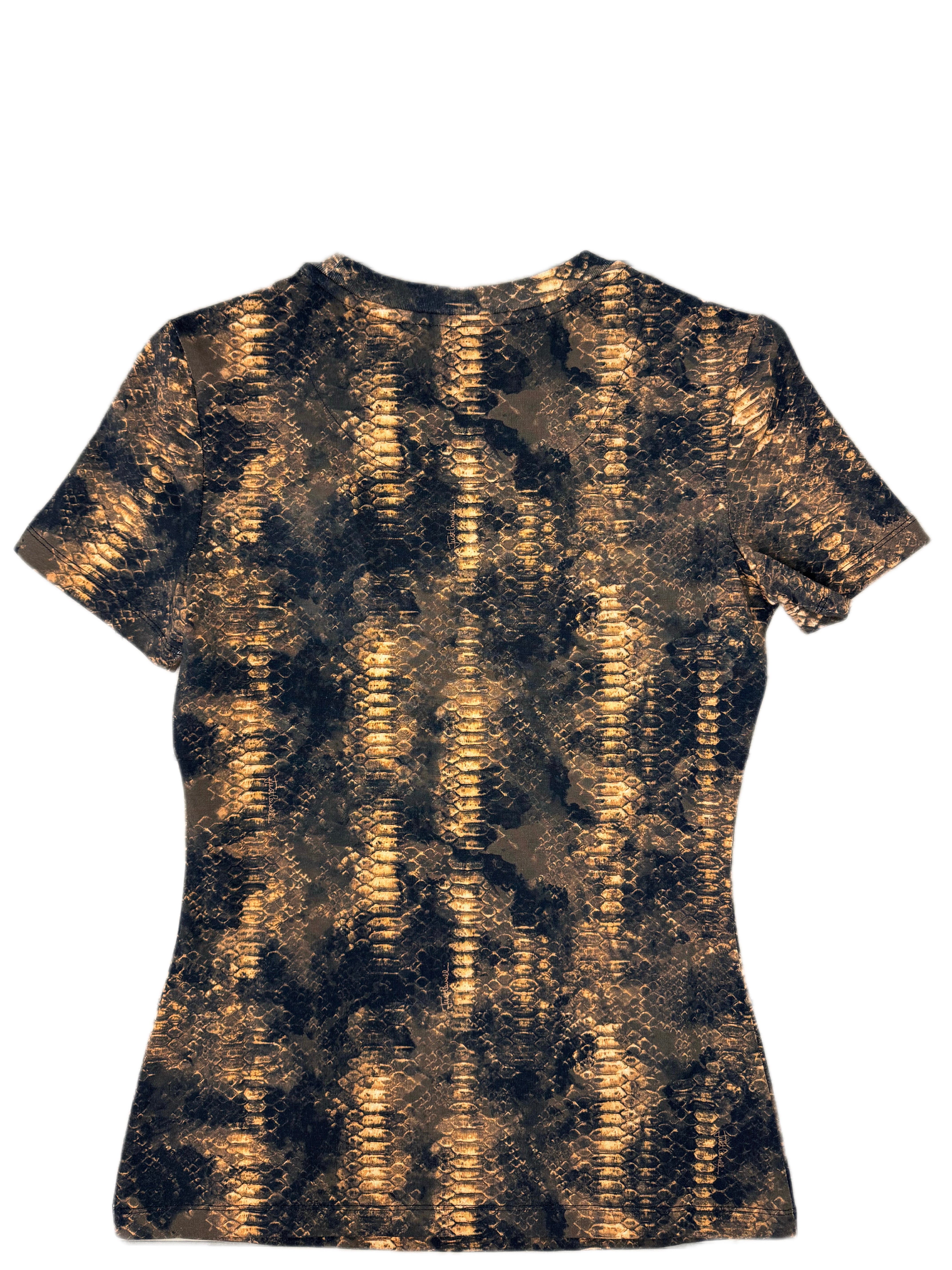 T-shirt JUST CAVALLI stampa allover pitonata