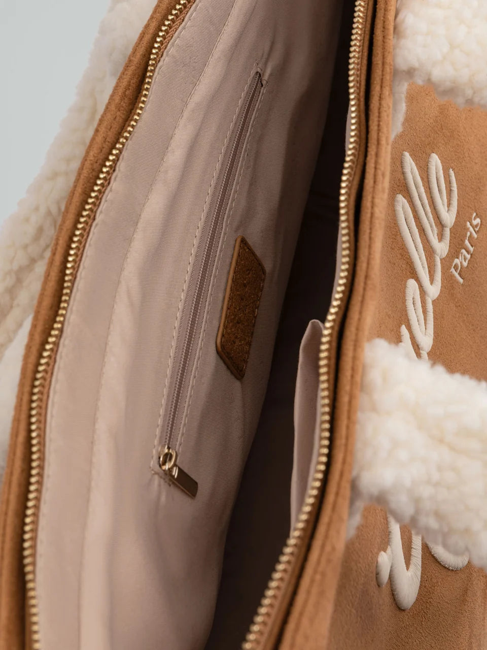 Borsa GAELLE PARIS Maxi shopper montone maxilogo corsivo