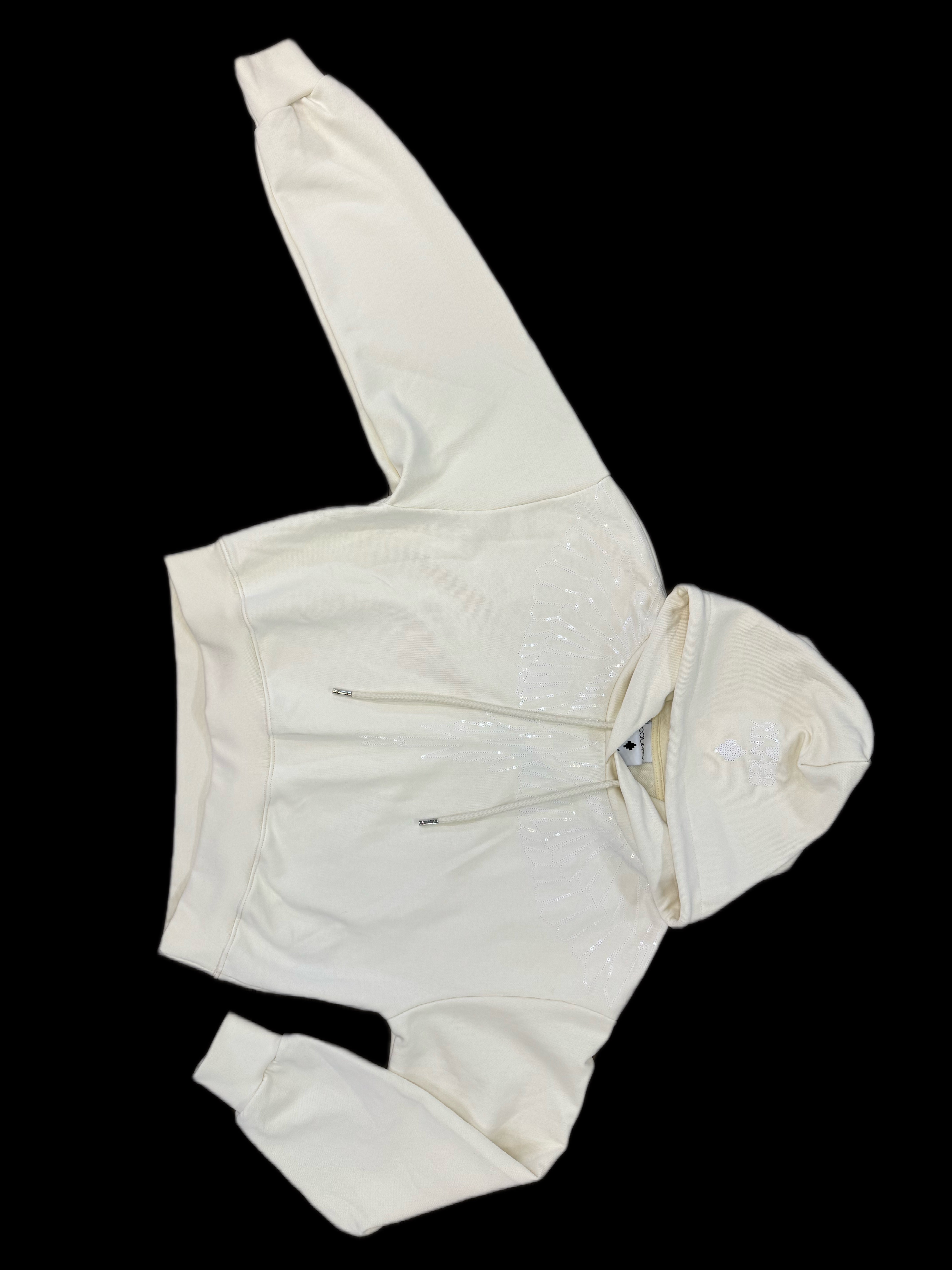 Felpa MARCELO BURLON fenice brillantini con cappuccio