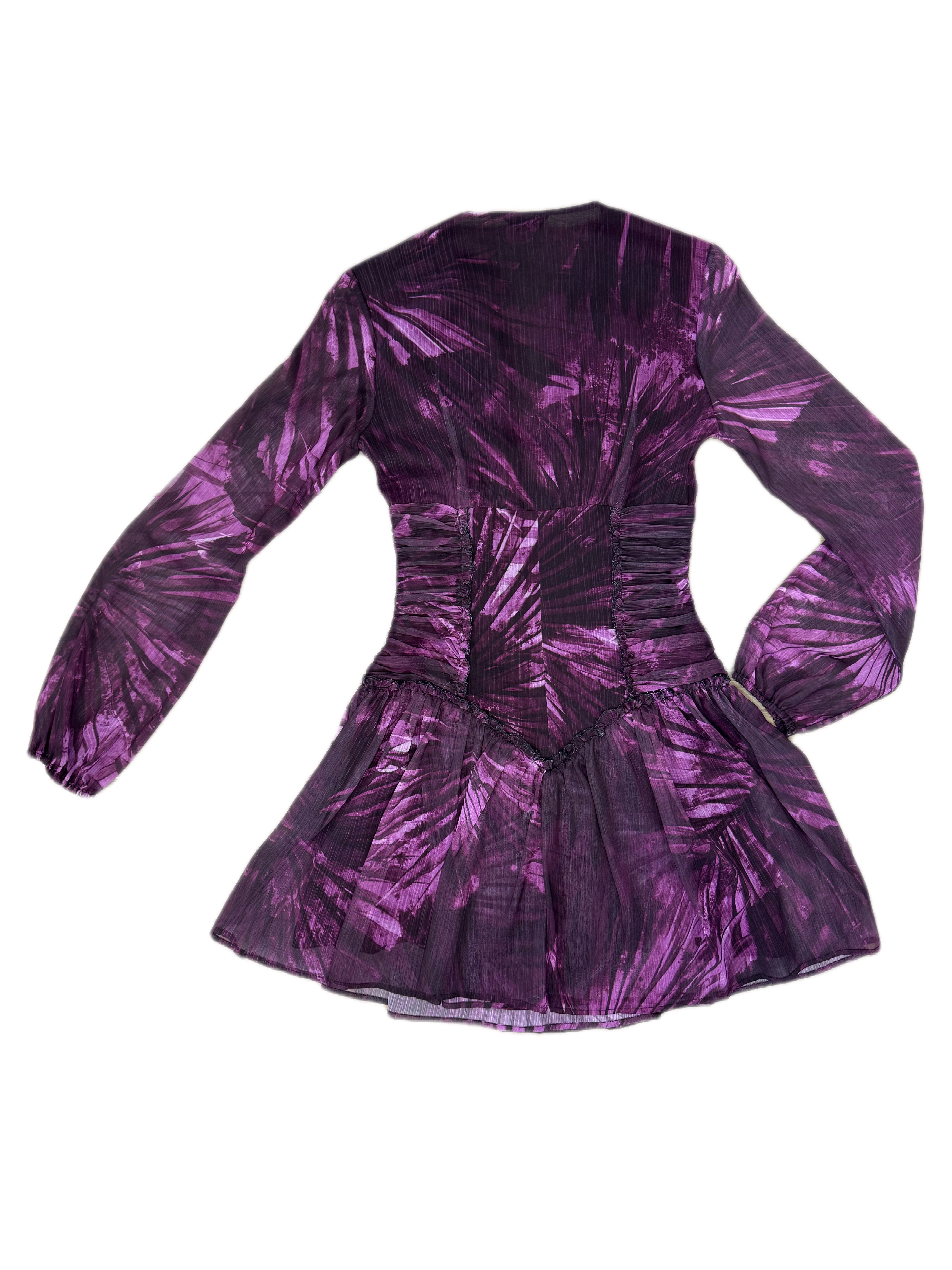 Abito JUST CAVALLI texture fiorata con zip frontale