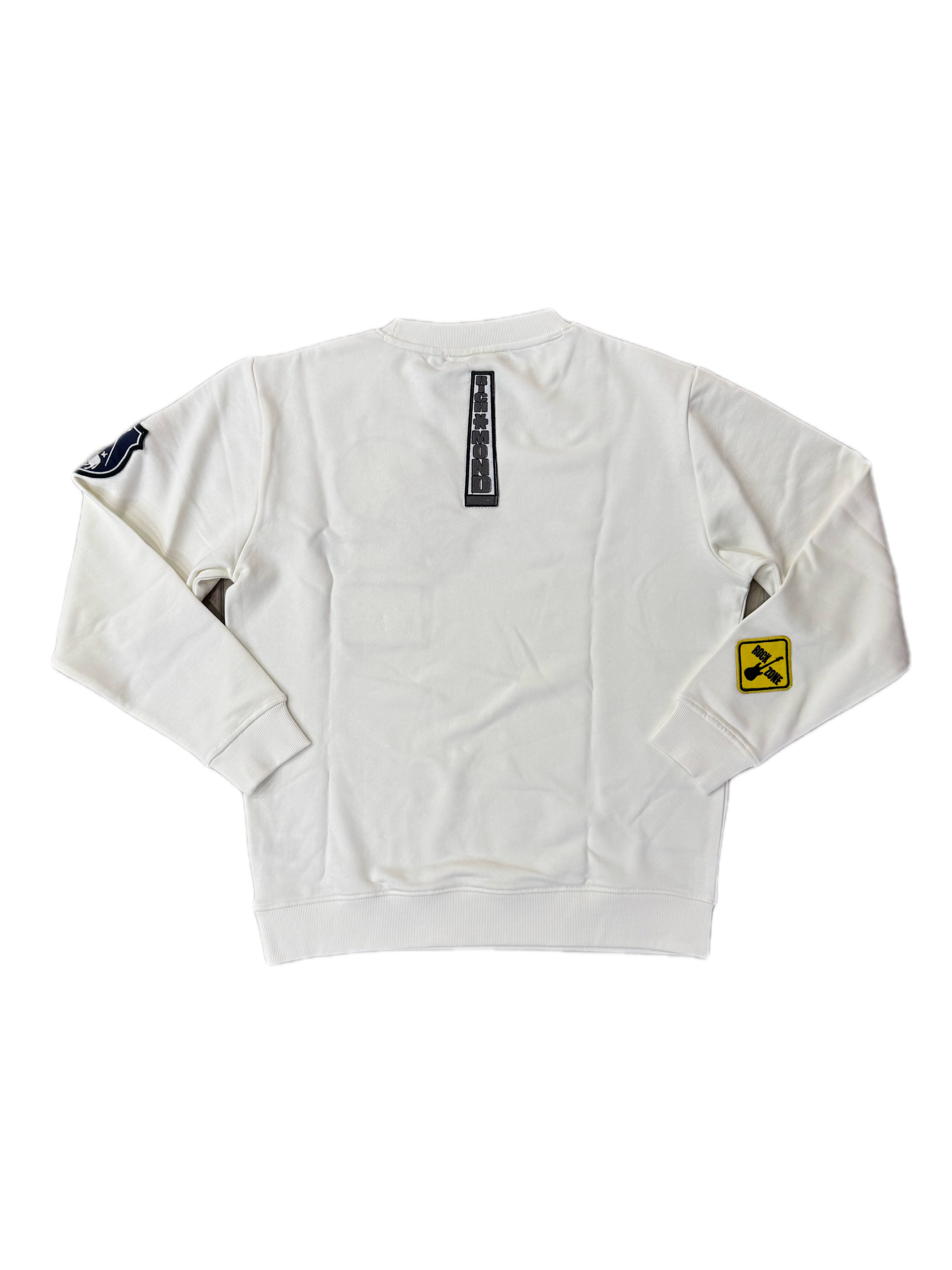 Felpa RICHMOND Con Patch BIANCO