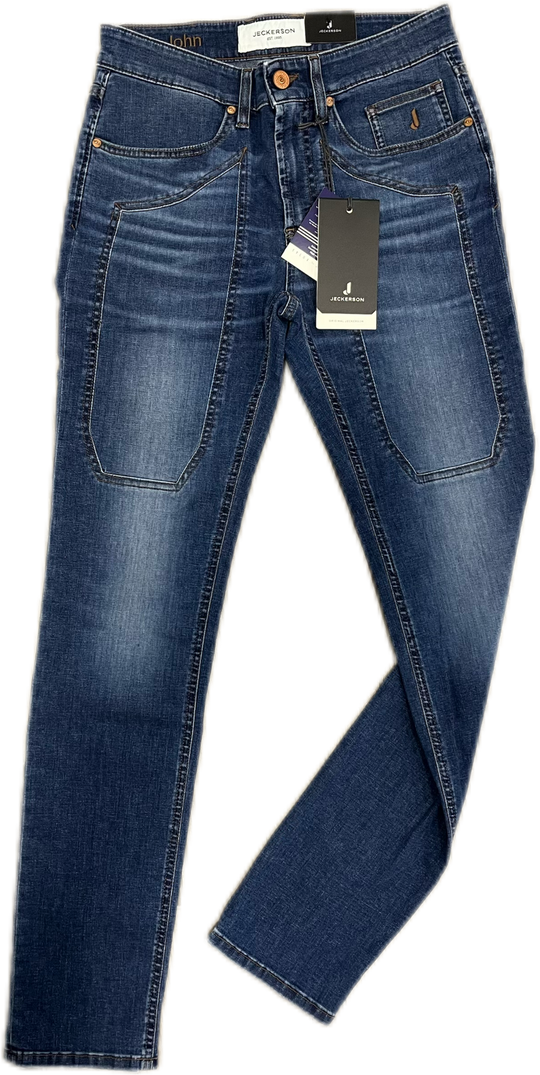 Jeans JECKERSON toppa denim con baffature
