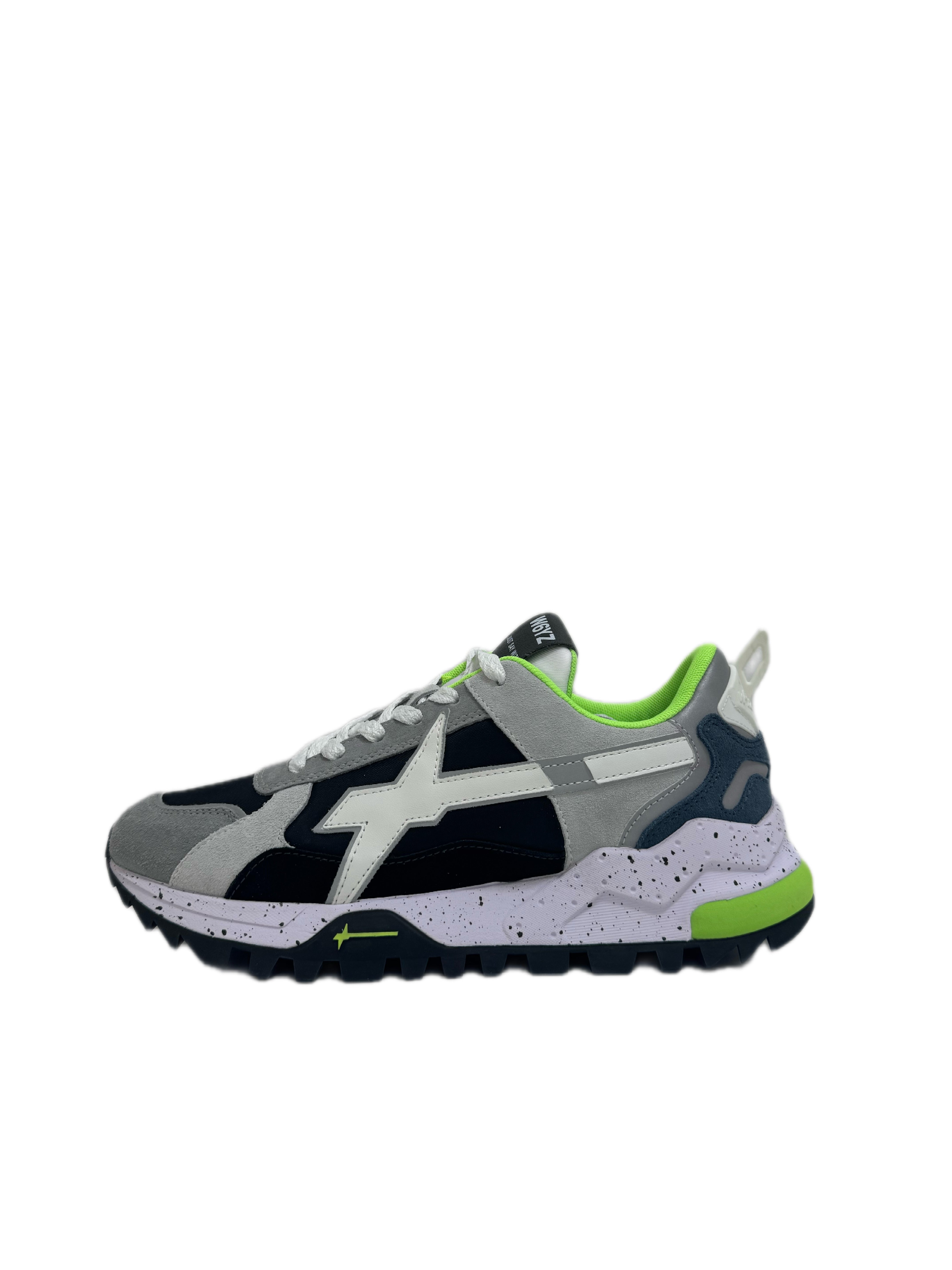 Sneaker W6YZ BREEZE in tessuto tecnico e suede - Grigio - Nero - Bianco