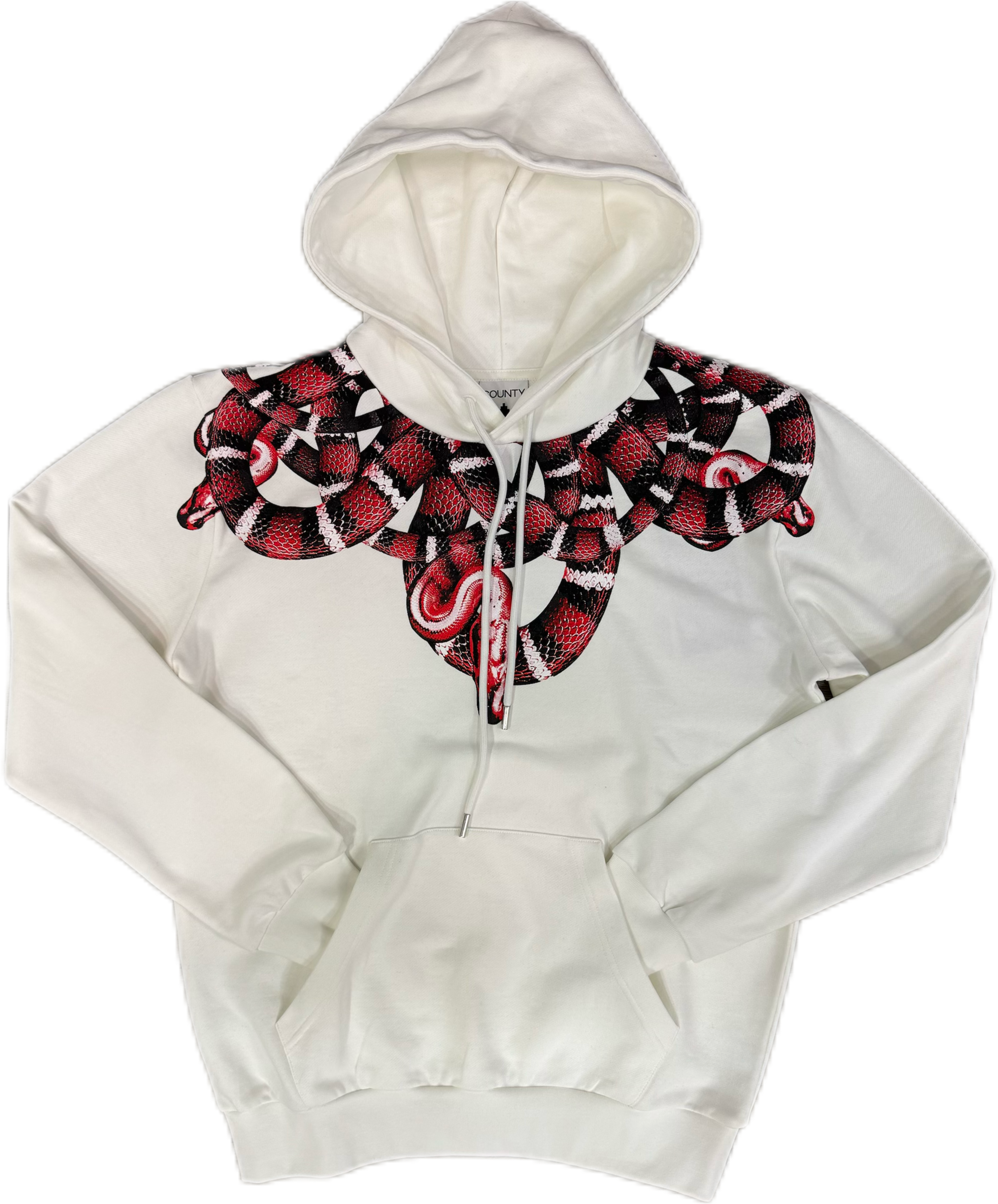 Felpa MARCELO BURLON con cappuccio e serpenti