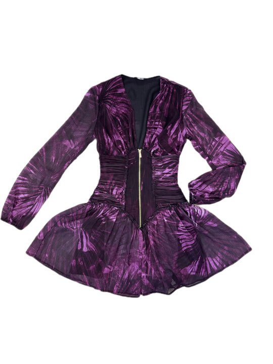 Abito JUST CAVALLI texture fiorata con zip frontale