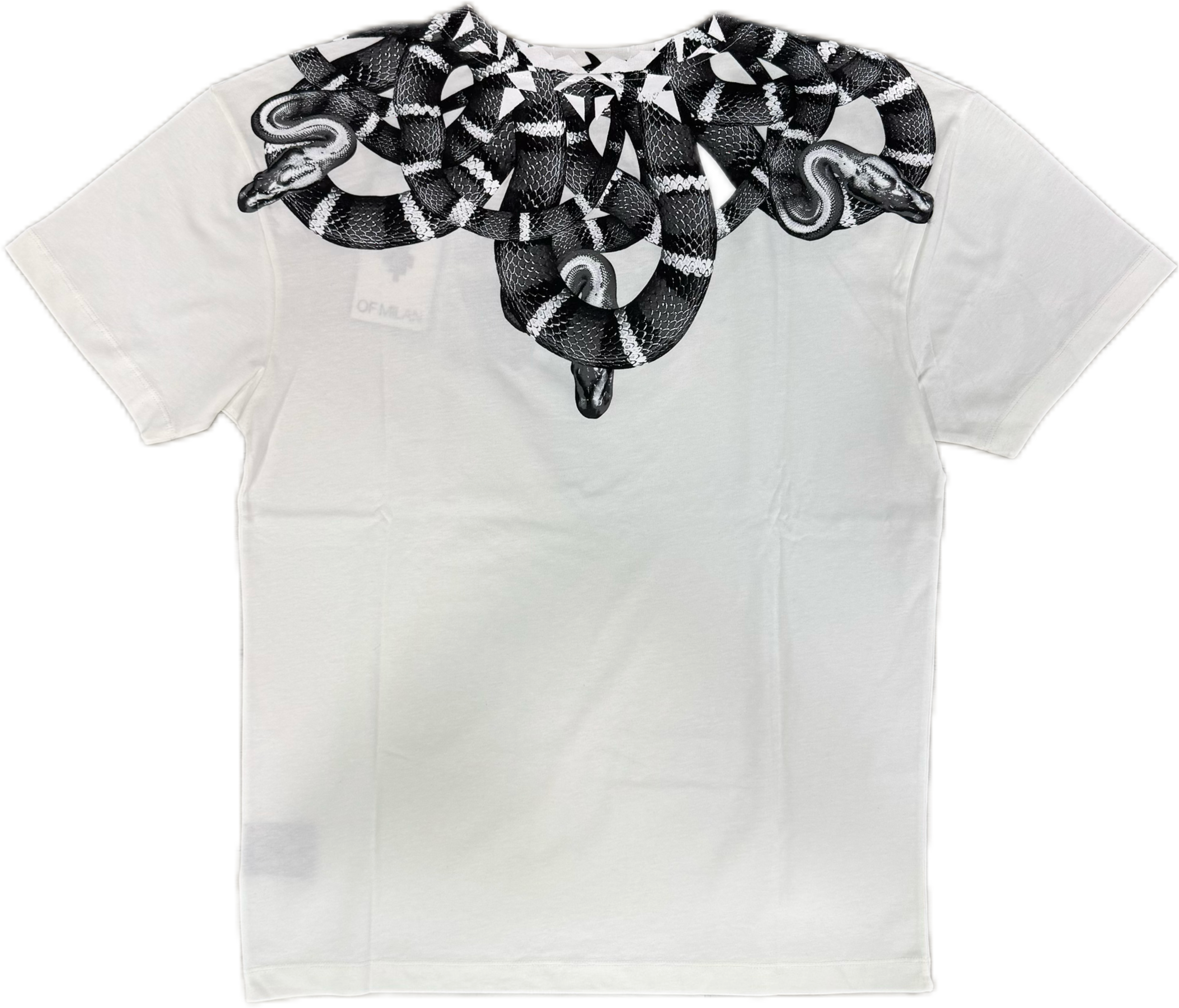 T-shirt MARCELO BURLON girocollo con serpenti neri