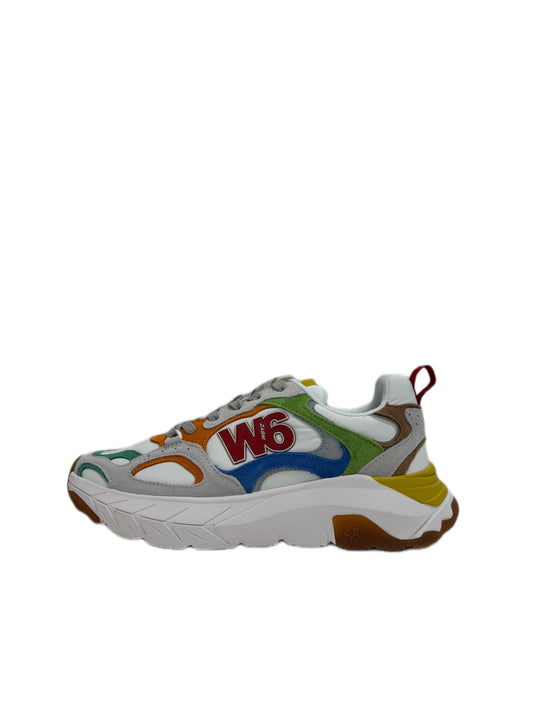 Sneaker W6YZ MARK-M. - Sneakers in suede e tessuto tecnico - Bianco