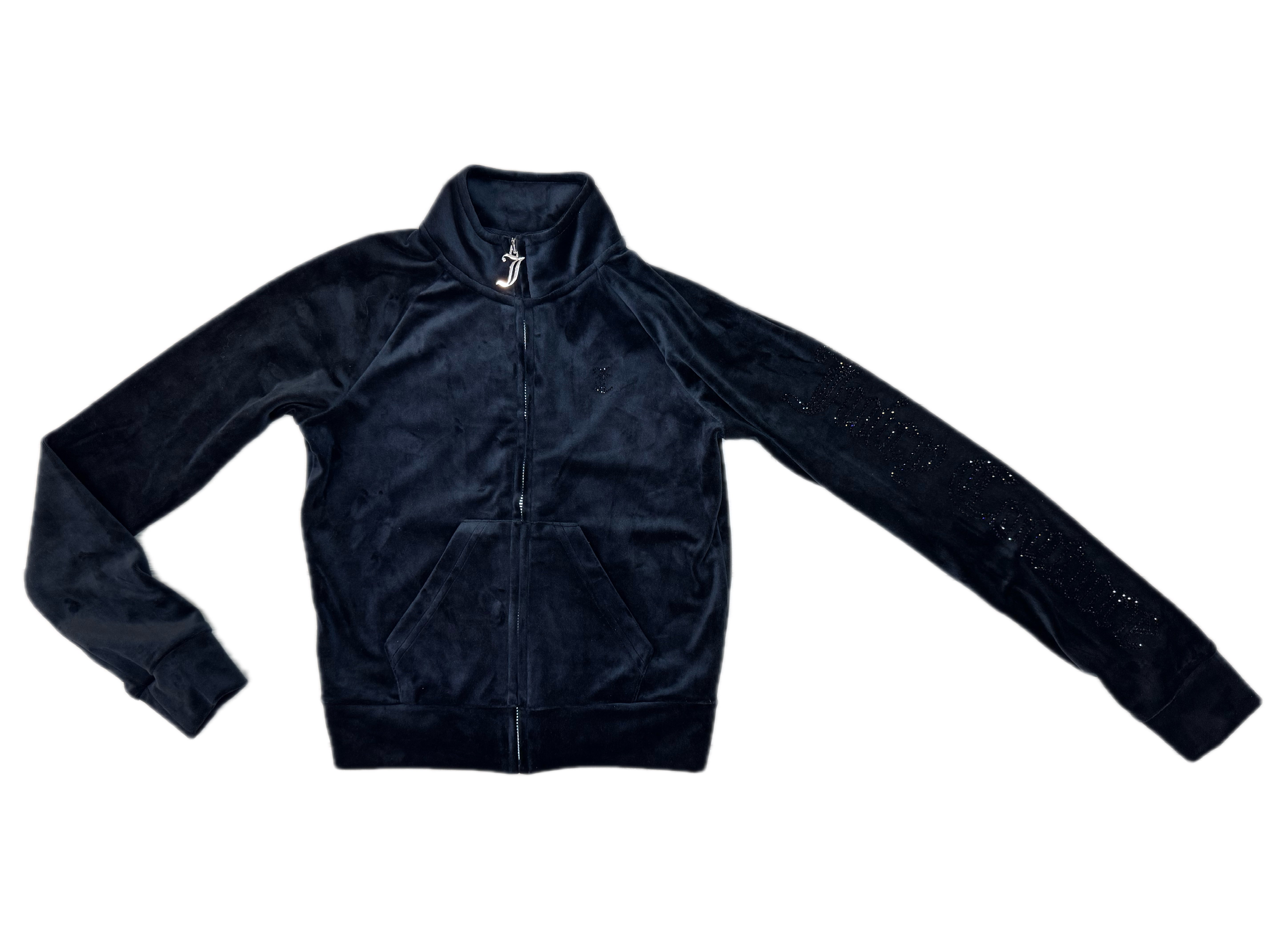 Felpa JUICY COUTURE in ciniglia brillantino nero