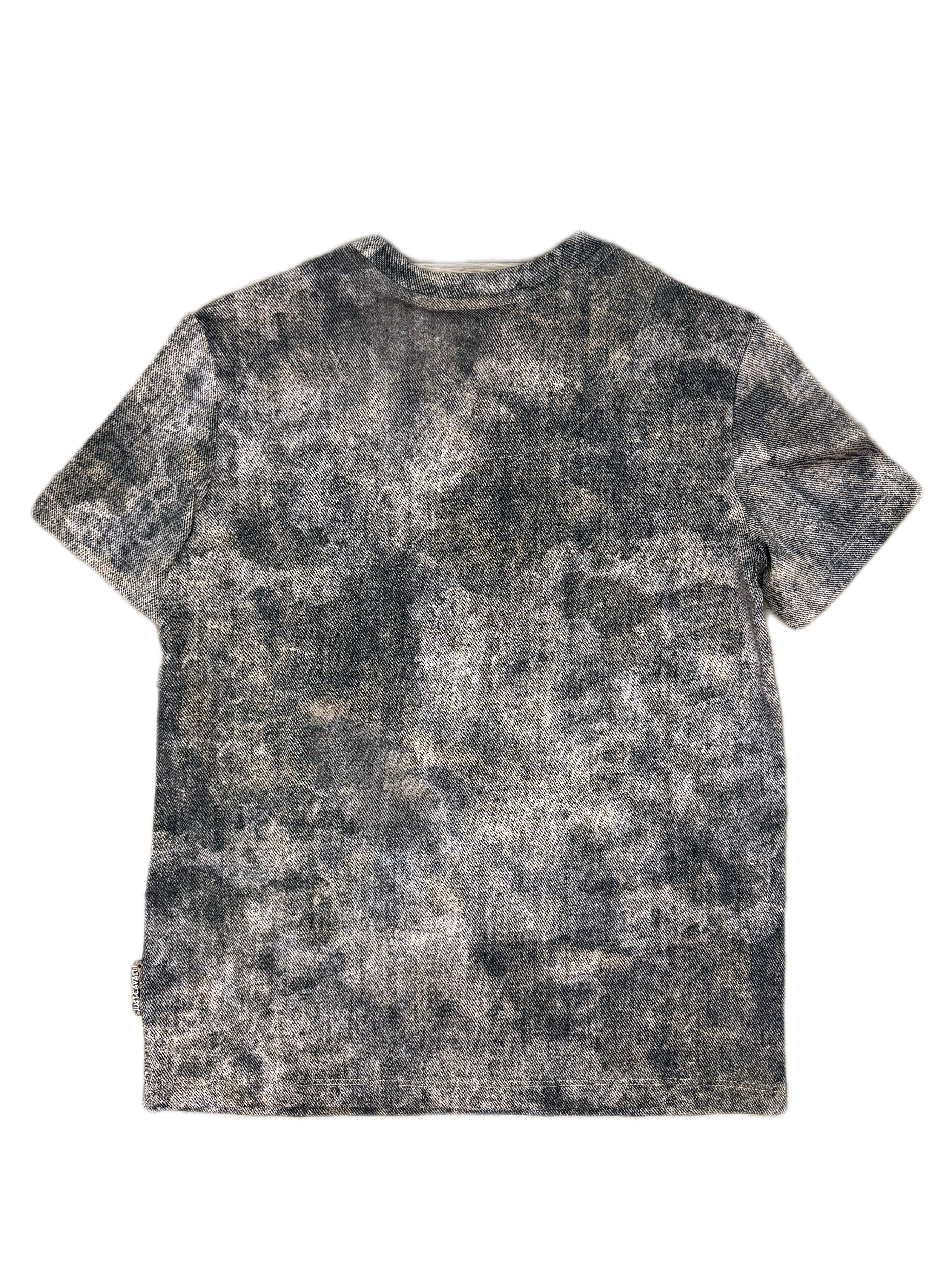 T-shirt JUST CAVALLI texture allover e logo brillantini