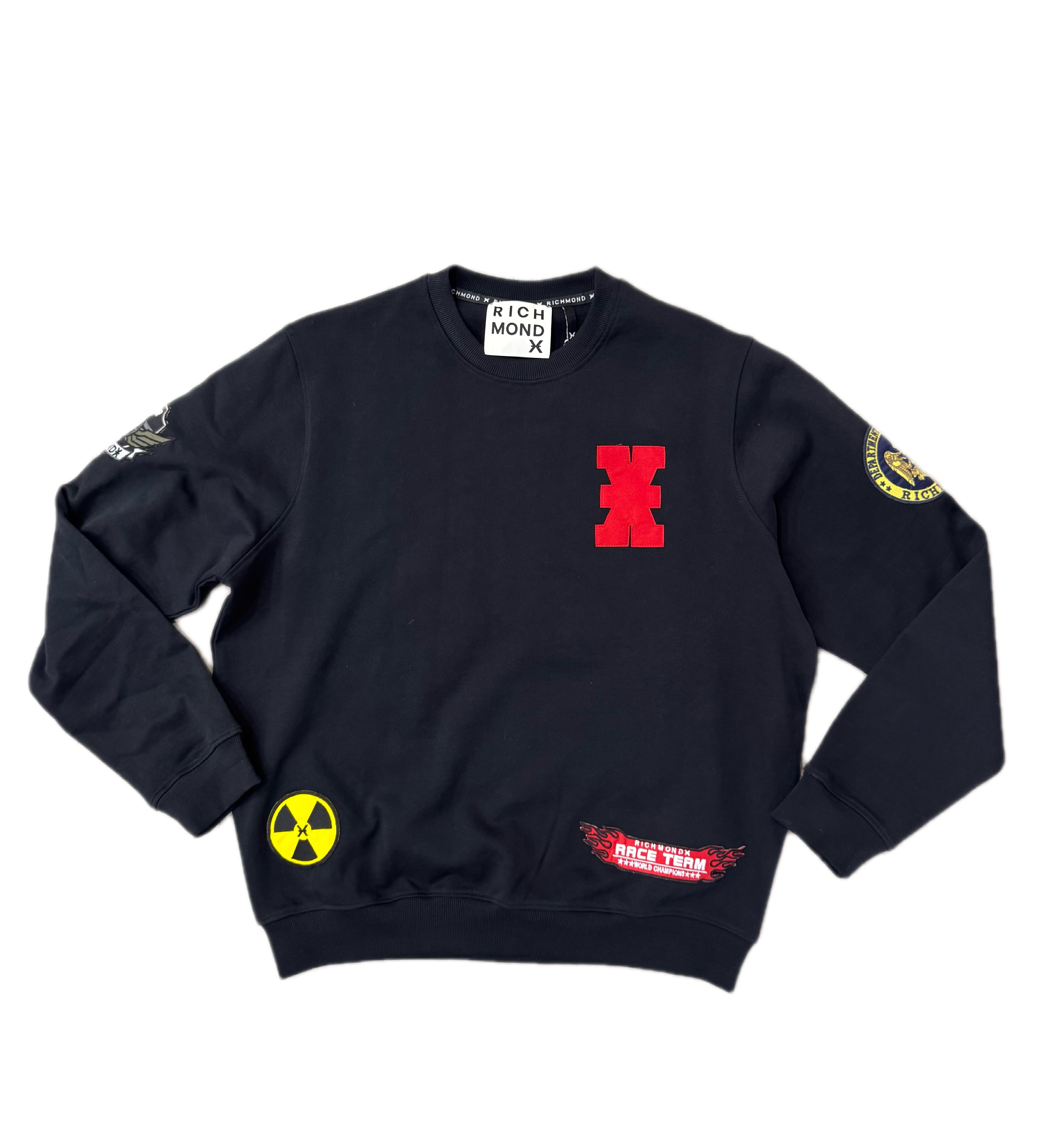 Felpa RICHMOND Con Patch NERO