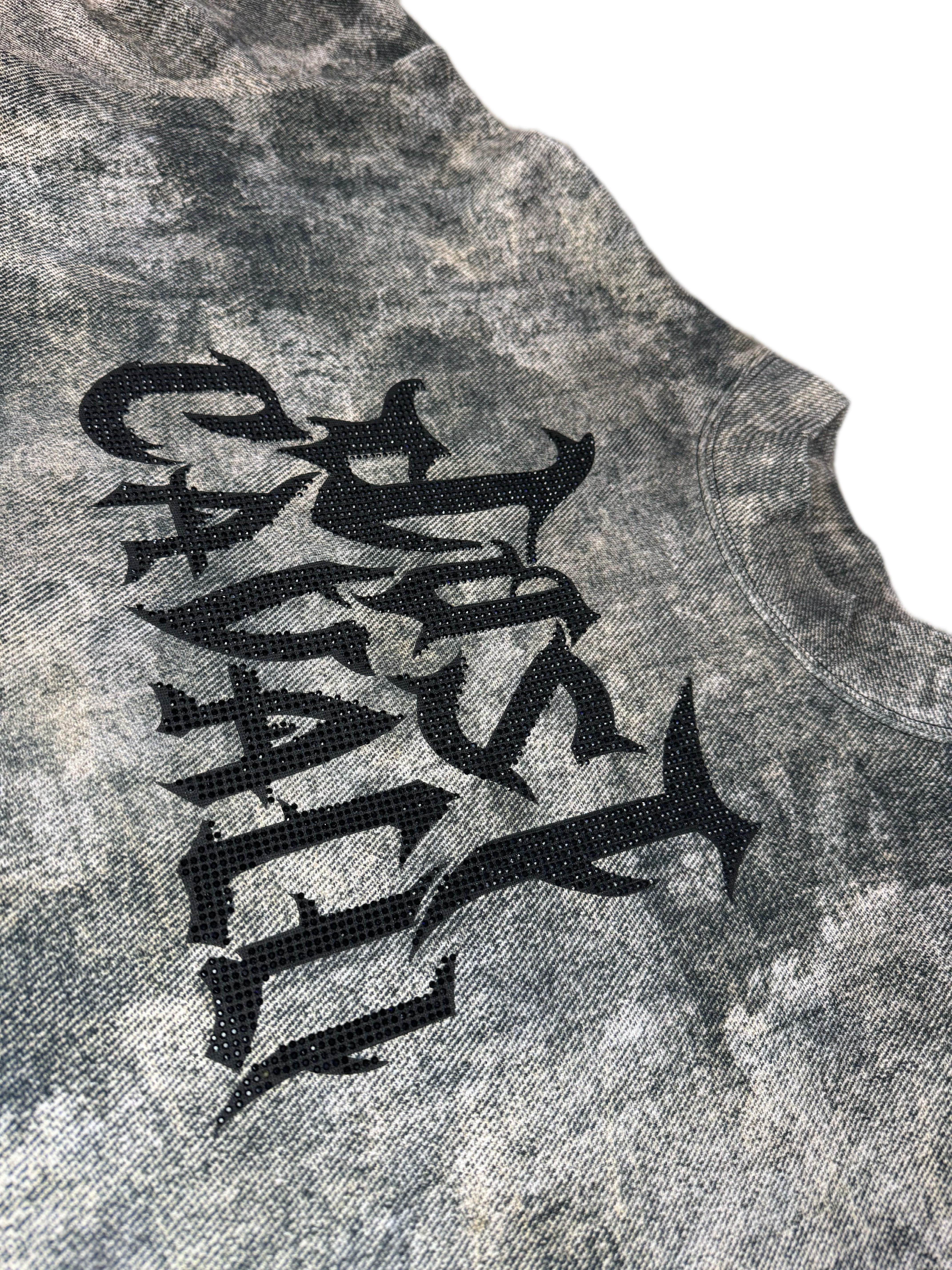 Felpa JUST CAVALLI texture allover e logo brillantini