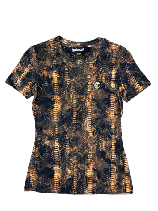 T-shirt JUST CAVALLI stampa allover pitonata