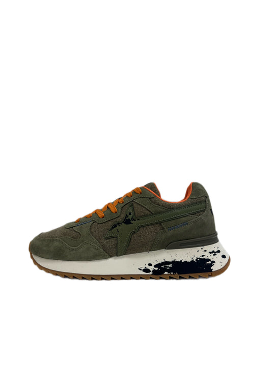 Sneaker W6YZ YAK-M - Sneakers in tessuto tecnico e suede - Militare