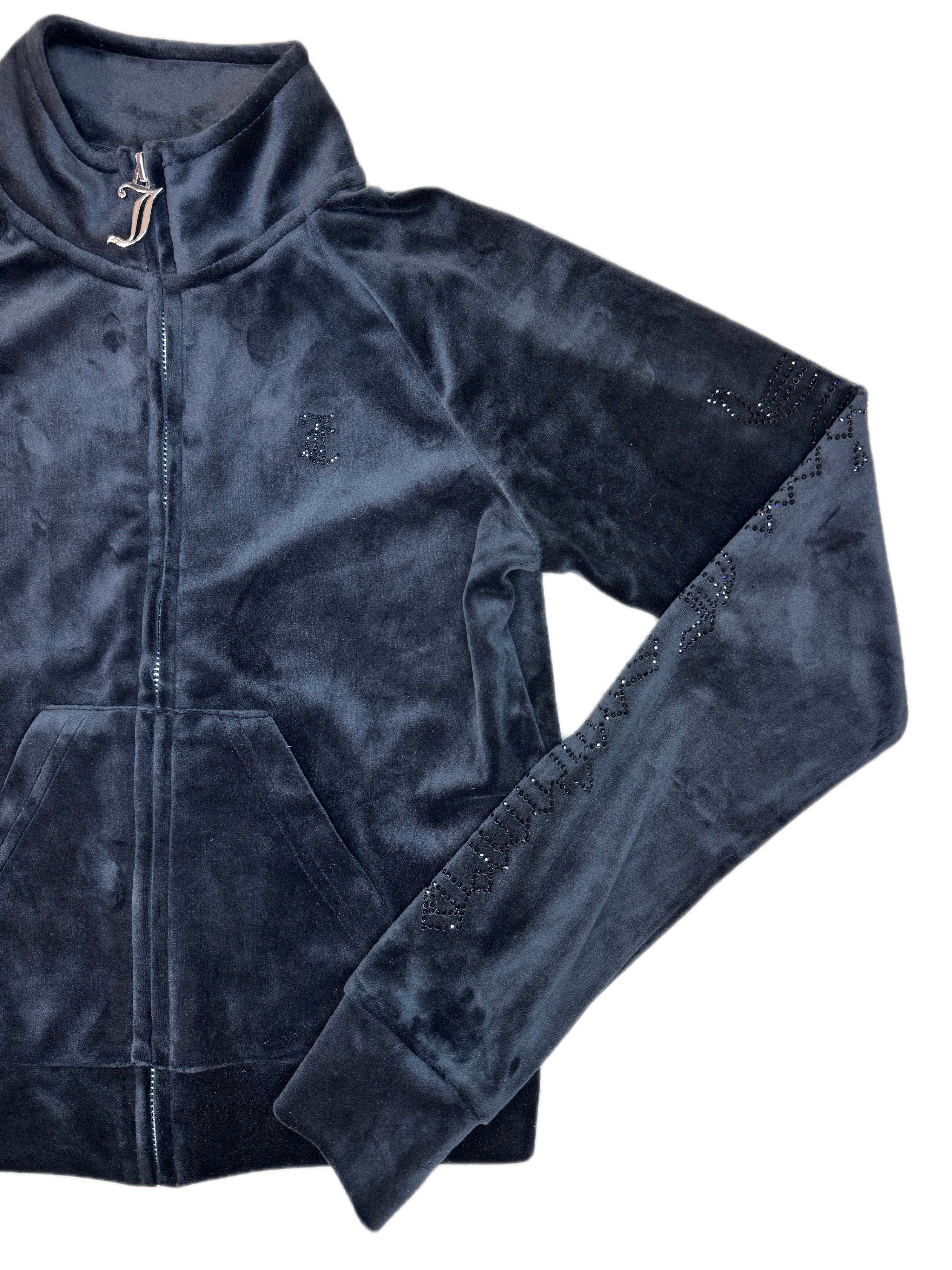 Felpa JUICY COUTURE in ciniglia brillantino nero