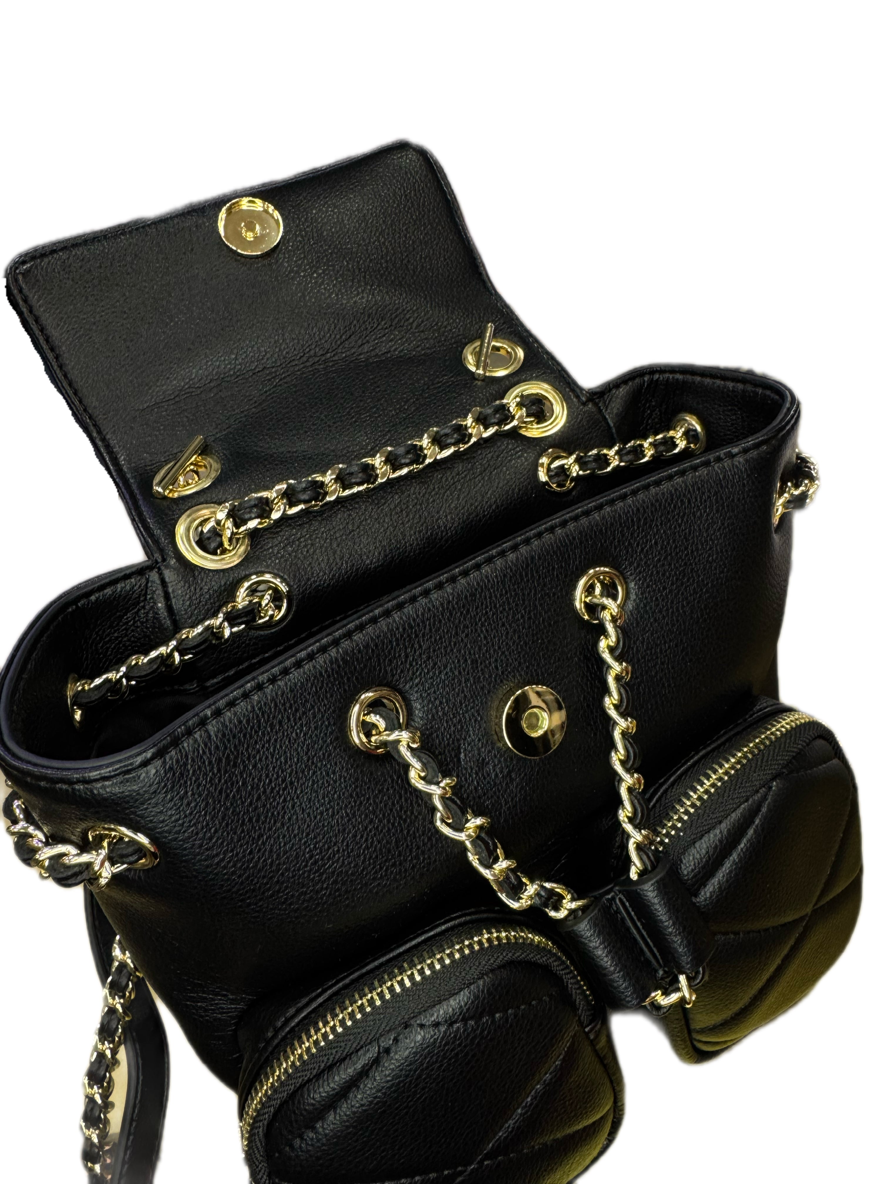 Zaino GAELLE PARIS Mini Back Pack Matelassè Con Perle E Charms