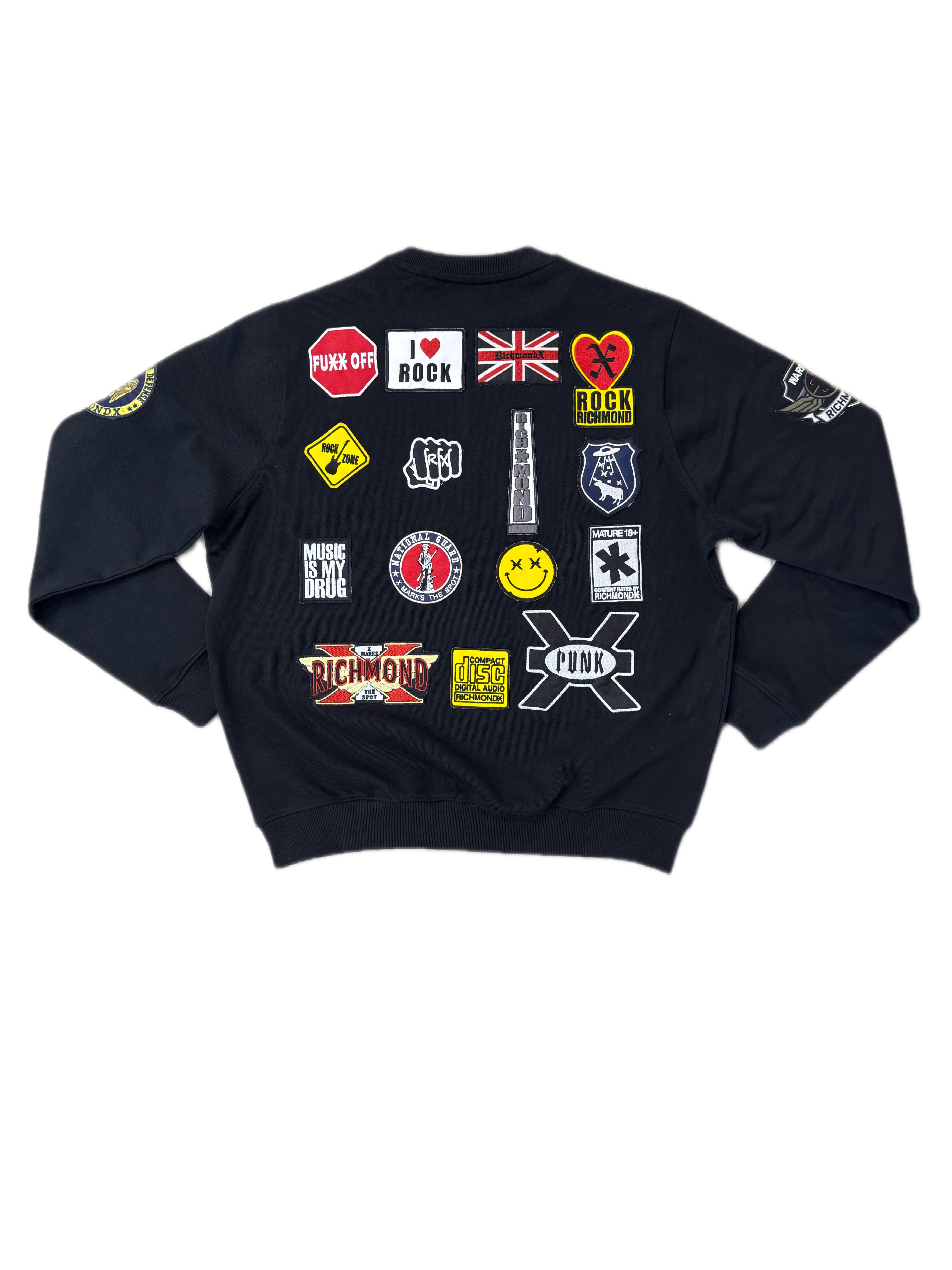 Felpa RICHMOND Con Patch NERO