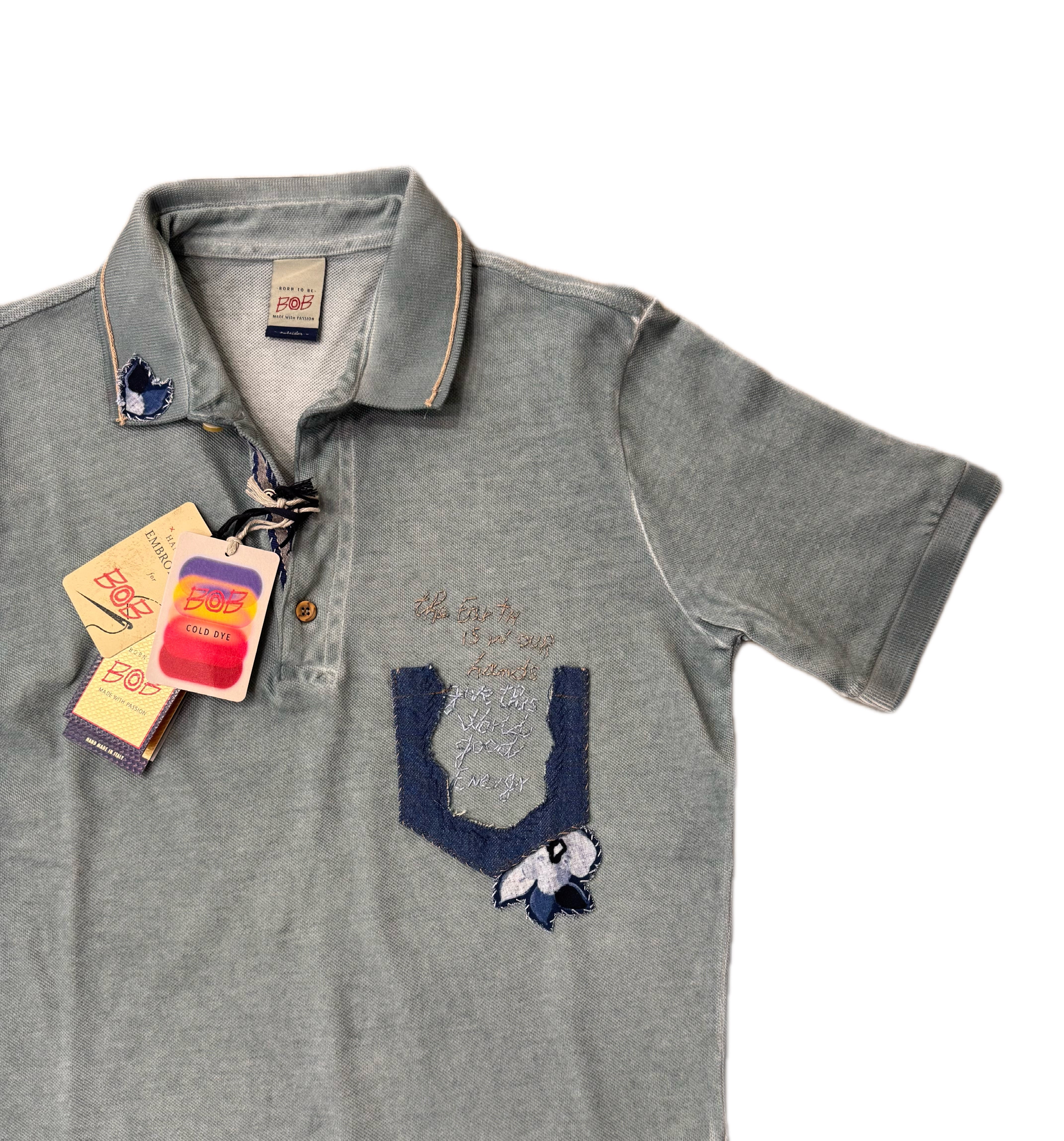 Polo BOB In Piquet Con Ricamo