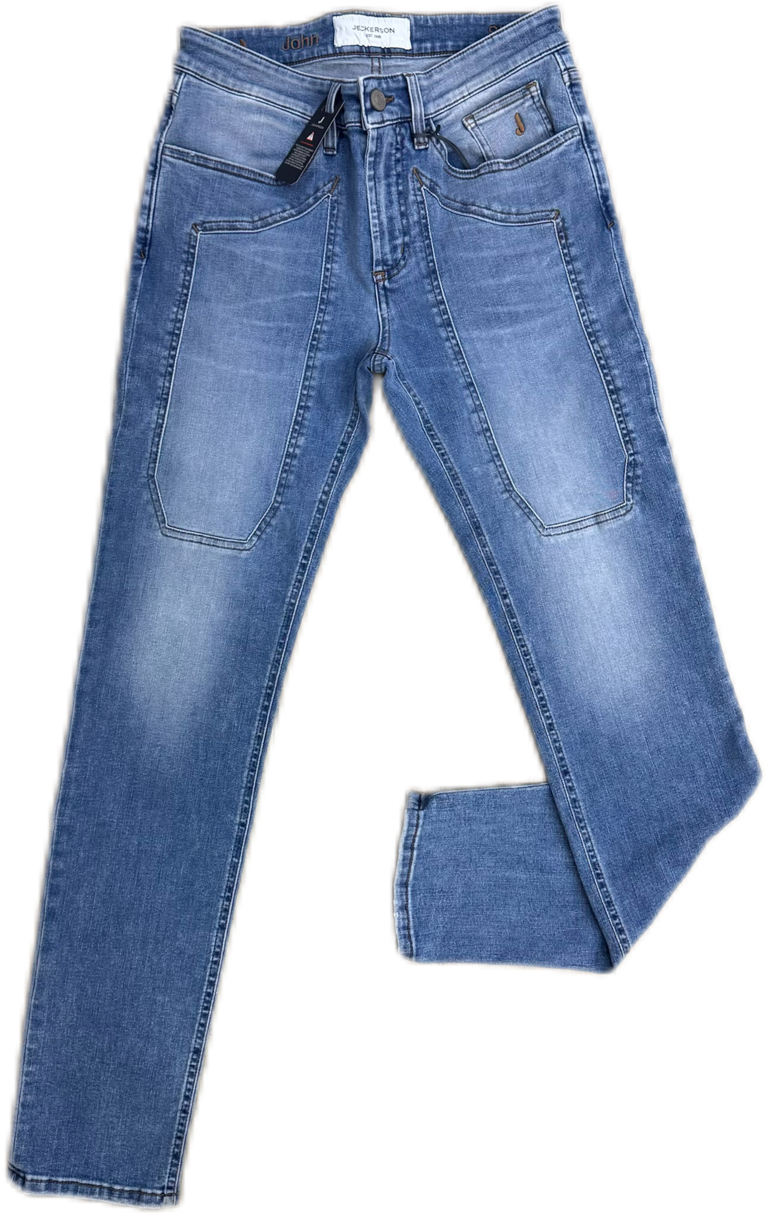 Jeans JECKERSON chiaro con toppa denim