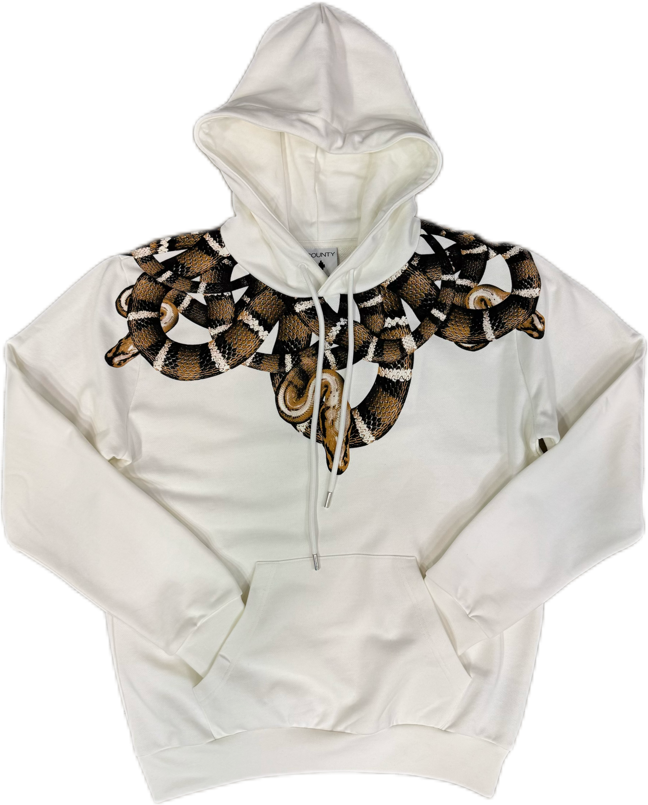 Felpa MARCELO BURLON con cappuccio e serpenti