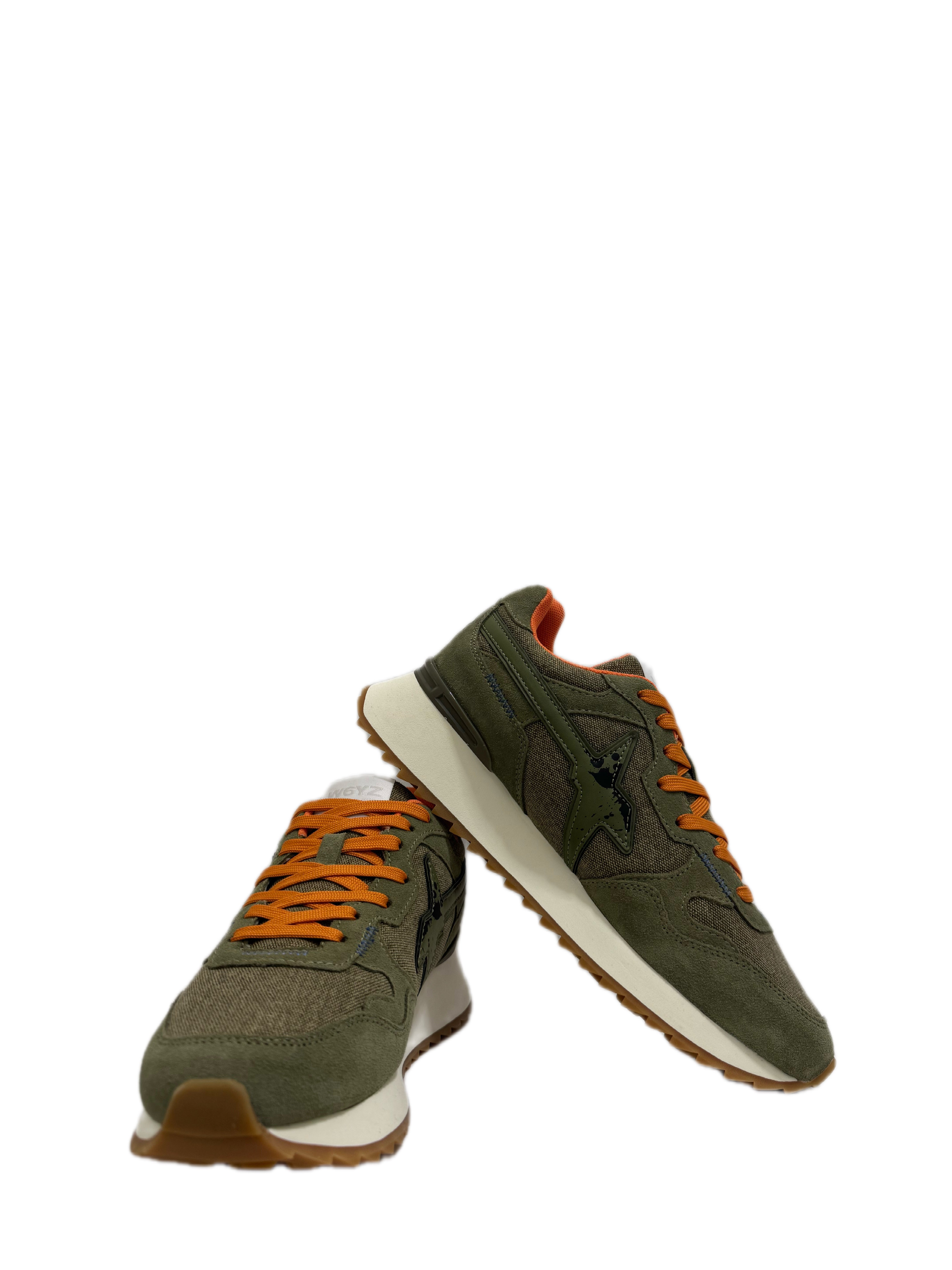 Sneaker W6YZ YAK-M - Sneakers in tessuto tecnico e suede - Militare