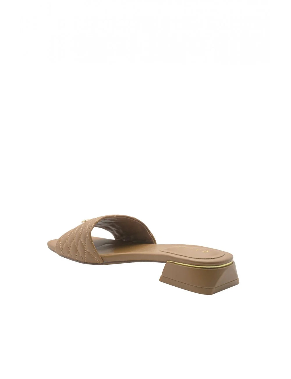 Sandalo GAELLE PARIS Con Tacco Tessuto Matelasse E Placchetta Logo