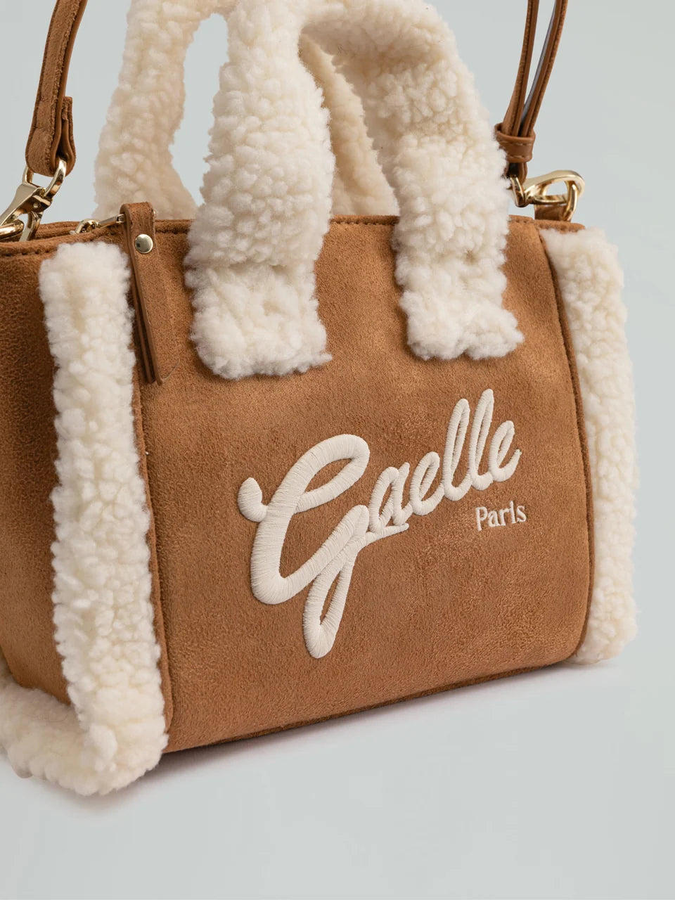 Borsa GAELLE PARIS Mini shopper montone maxilogo corsivo