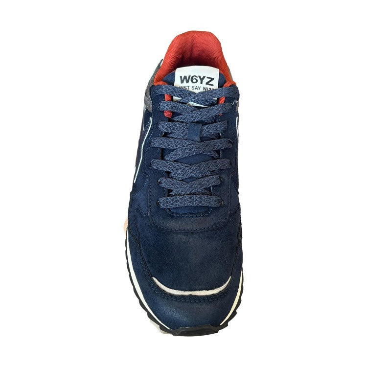 Sneaker W6YZ YAK in suede e tessuto tecnico navy antracite