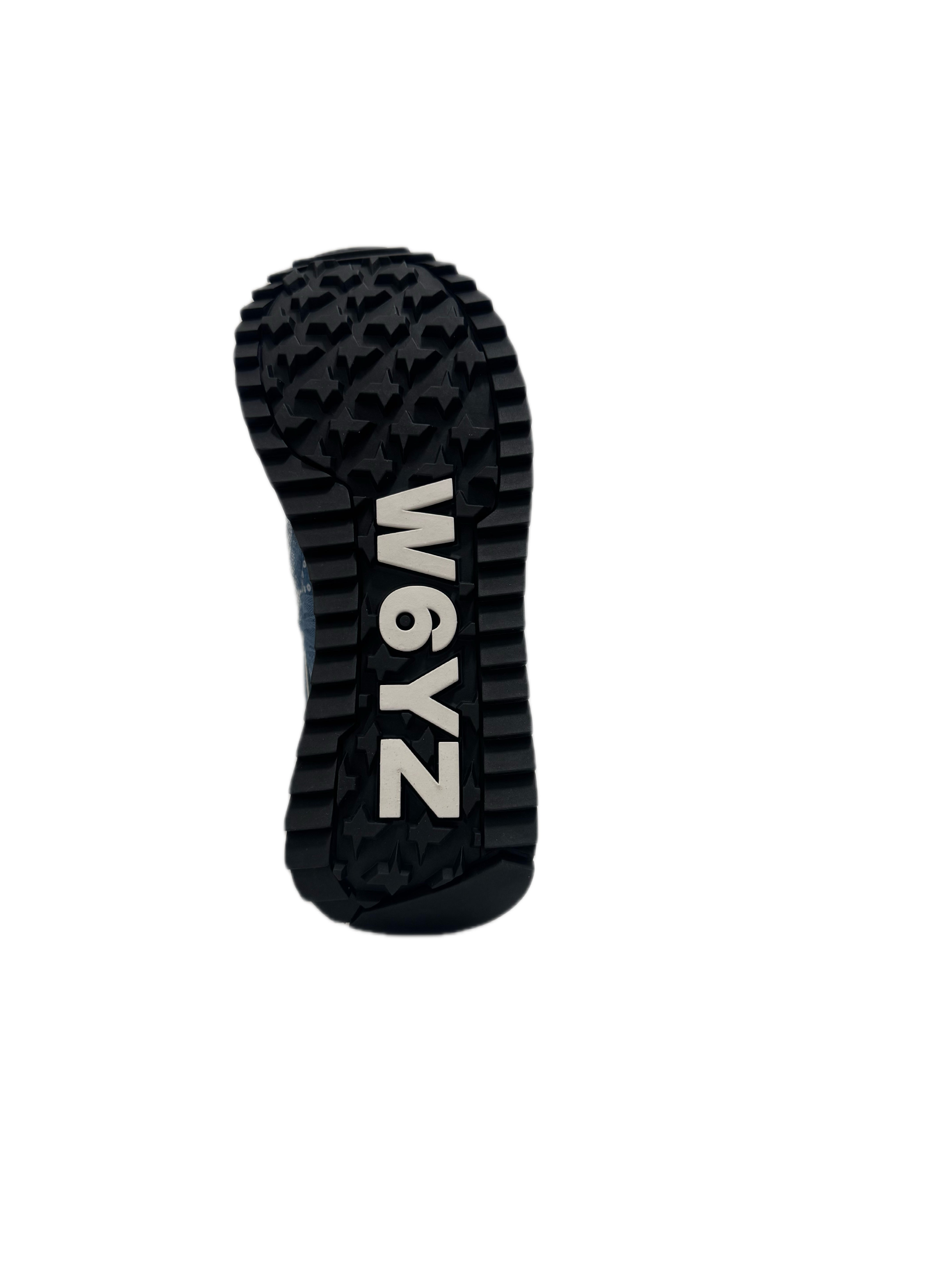 Sneaker W6YZ DEVA in suede e tessuto tecnico - Denim