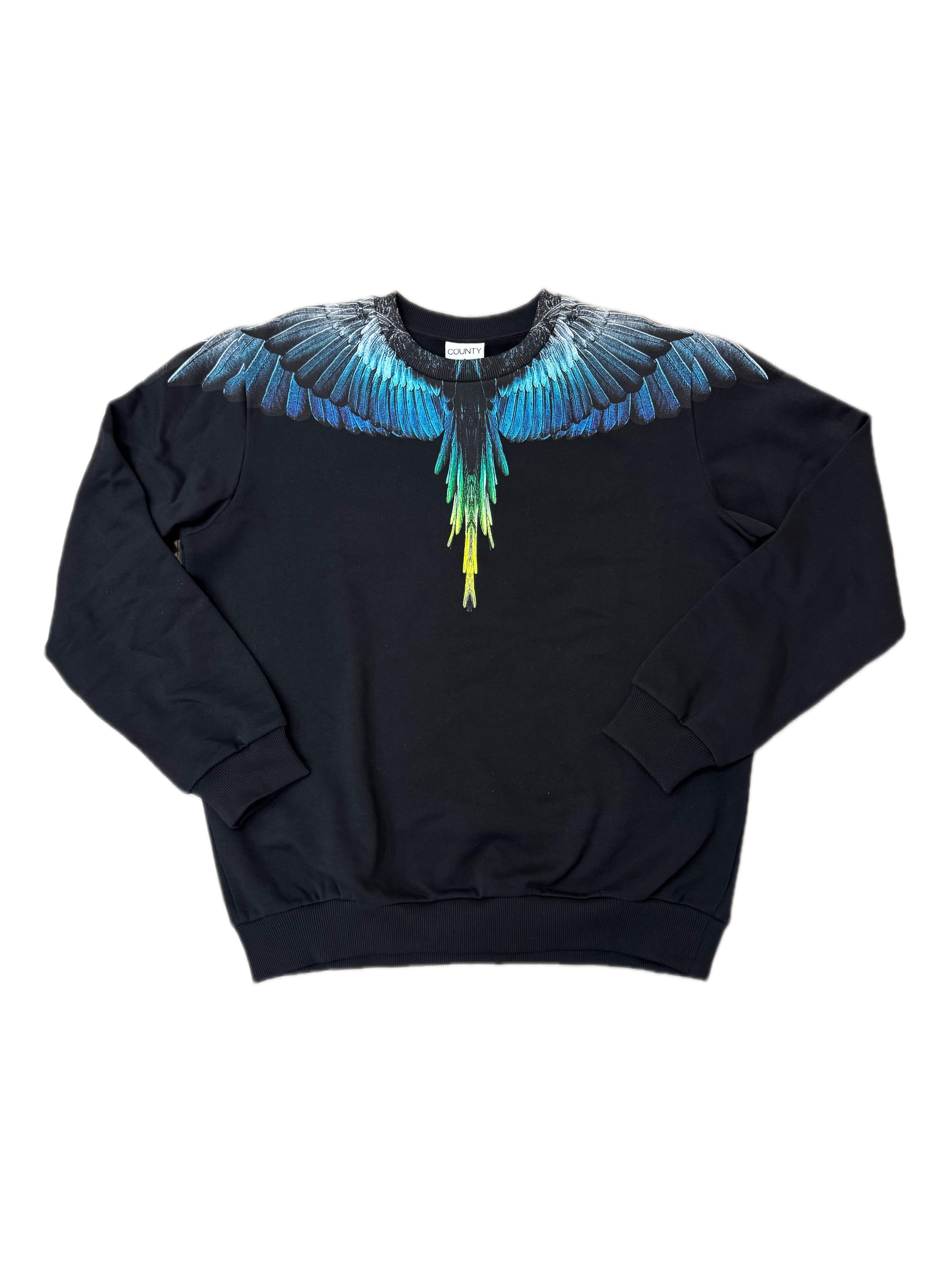 Felpa MARCELO BURLON Girocollo Con Stampa Ali