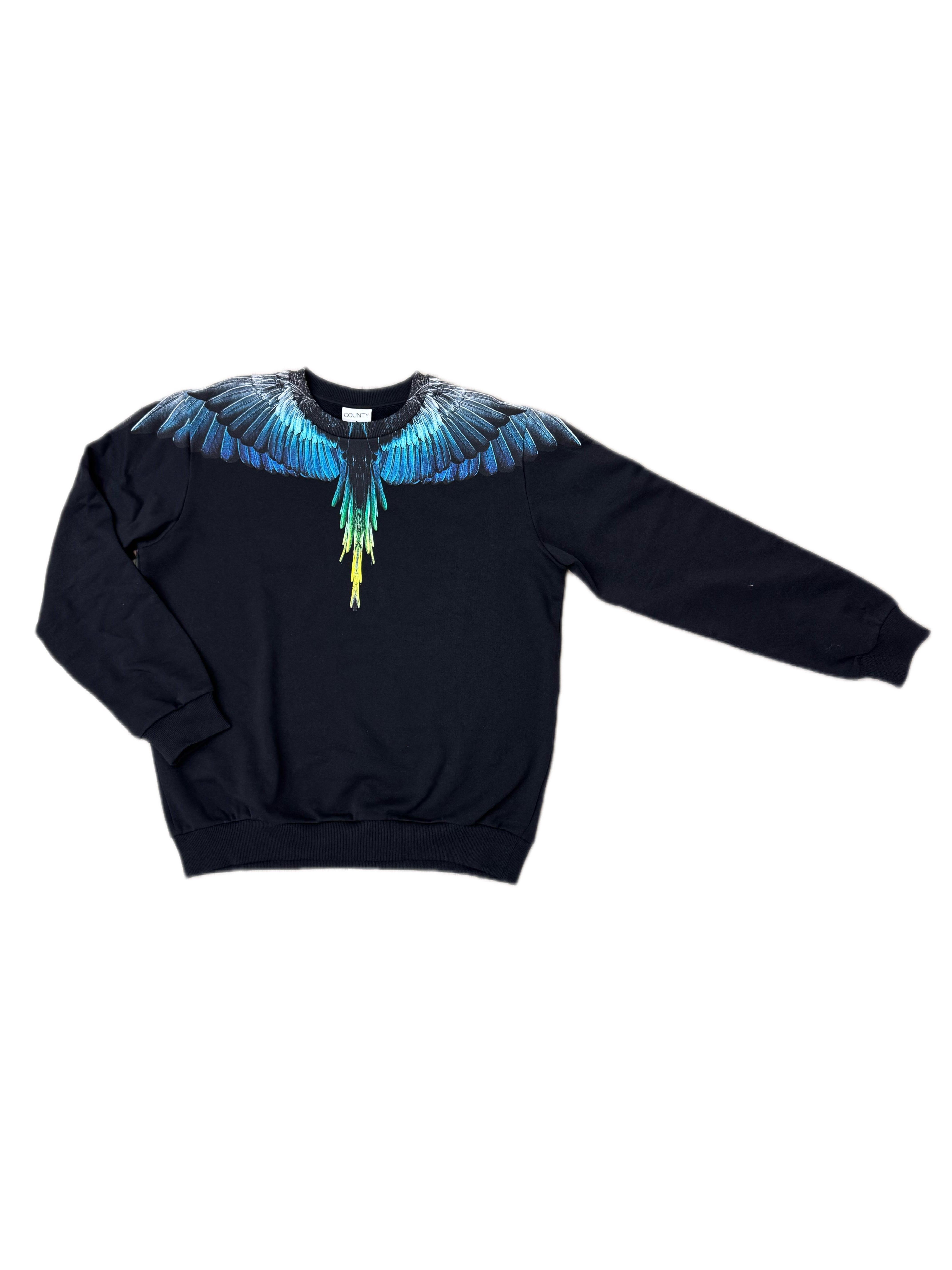Felpa MARCELO BURLON Girocollo Con Stampa Ali