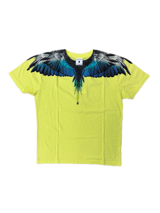 T-shirt MARCELO BURLON Con Stampa Ali GIALLA