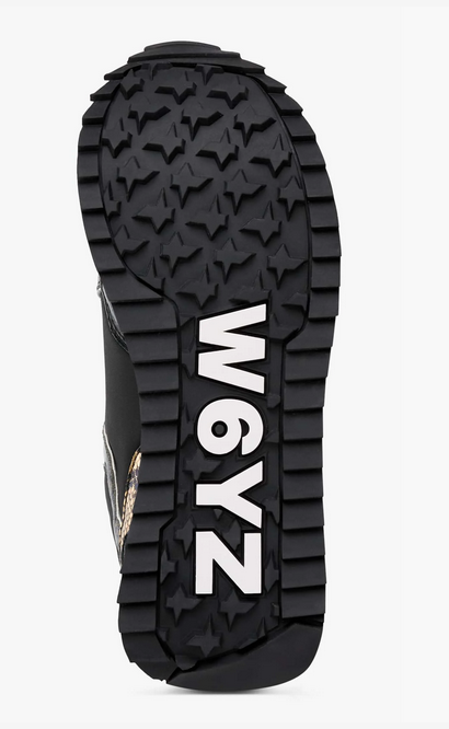 Sneaker W6YZ in pelle e tessuto tecnico - Nero