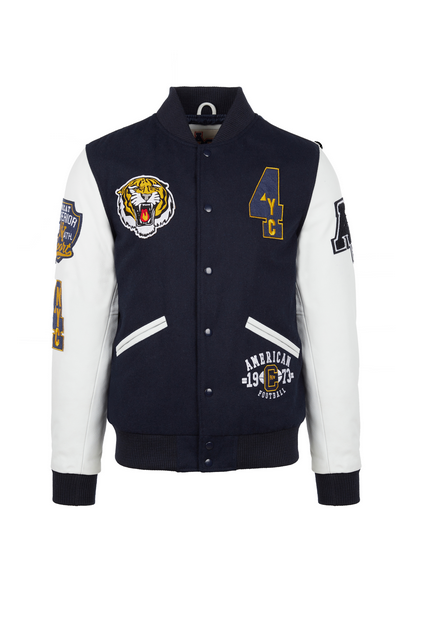 Giubbotto varsity AMERICAN COLLEGE blu-bianco