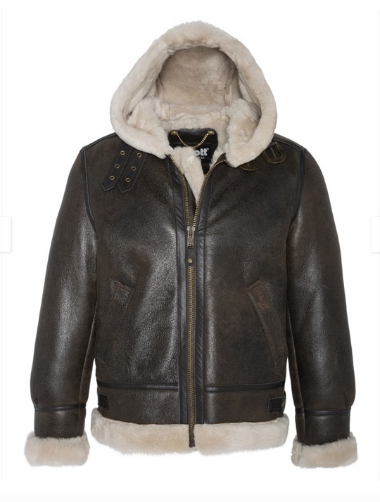 Montone SCHOTT con cappuccio e pelliccia LC1259H