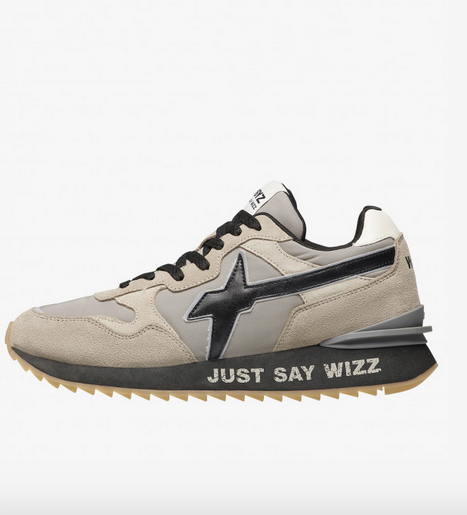 Sneaker W6YZ YAK in suede e tessuto tecnico - Tortora-Beige