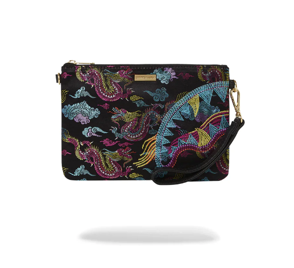 POCHETTE SPRAYGROUND Embroidered Dragons Pouchette
