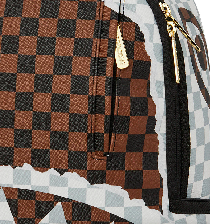 Zaino SPRAYGROUND CREAM AND BROWN TEAR CHECK BACKPACK