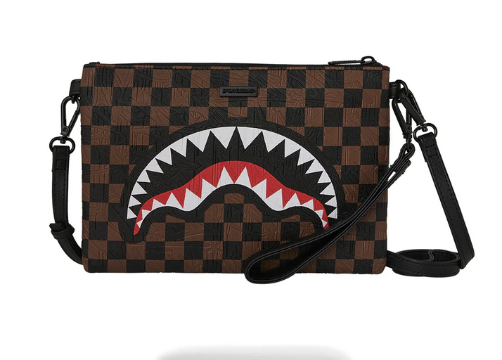 POCHETTE SPRAYGROUND CHECK 2 EMBOSS CROSSOVER CLUTCH