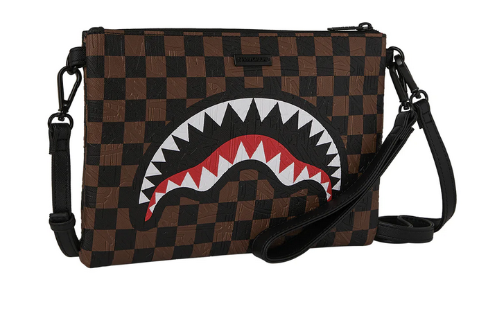 POCHETTE SPRAYGROUND CHECK 2 EMBOSS CROSSOVER CLUTCH