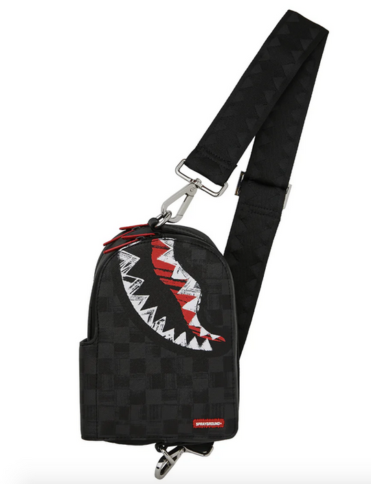 Tracolla SPRAYGROUND SCRIBBLE SHARK BACKPACK SLING