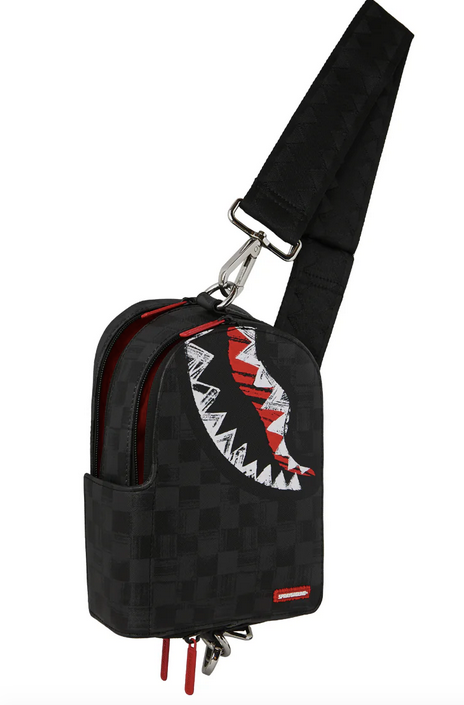 Tracolla SPRAYGROUND SCRIBBLE SHARK BACKPACK SLING