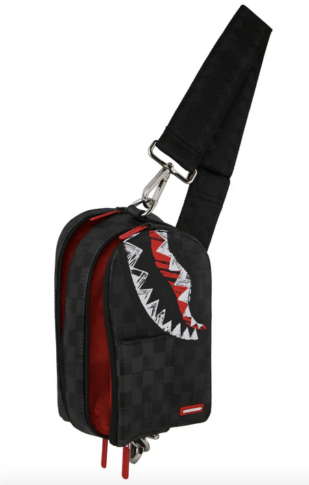 Tracolla SPRAYGROUND SCRIBBLE SHARK BACKPACK SLING