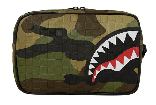 POCHETTE SPRAYGROUND WOODLAND CAMO CHECK TOILETRY BAG