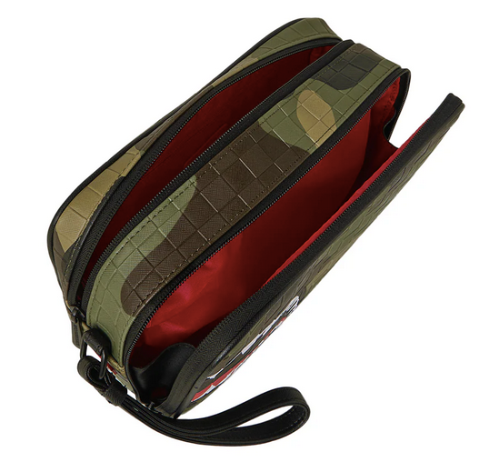 POCHETTE SPRAYGROUND WOODLAND CAMO CHECK TOILETRY BAG