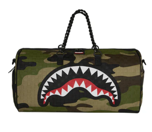 Borsone SPRAYGROUND WOODLAND CAMO CHECK CHAIN DUFFLE