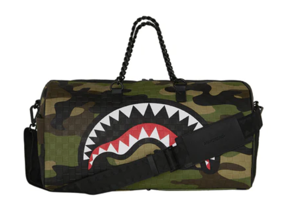 Borsone SPRAYGROUND WOODLAND CAMO CHECK CHAIN DUFFLE