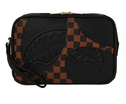 POCHETTE SPRAYGROUND JETSTREAM BROWN TOILETRY BAG